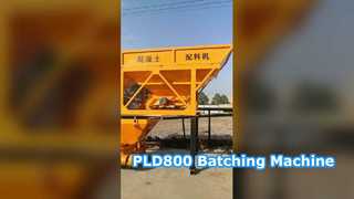 Mesin batching beton dua nampan tipe PLD800, stasiun pencampuran beton, mesin batching beton, a